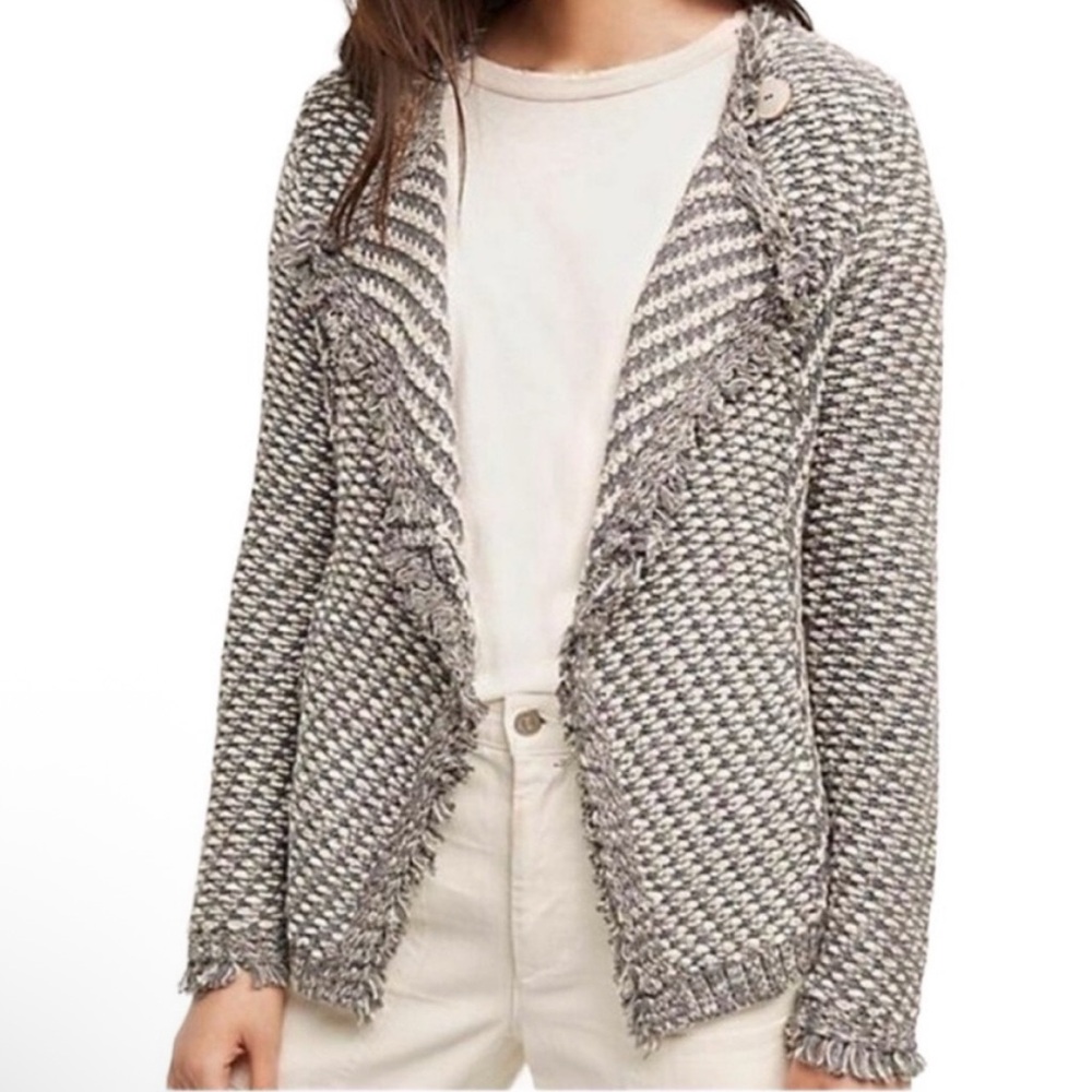 Anthropologie Angel of‎ the North Knit Wool Cashmere Cardigan Open Front Size S